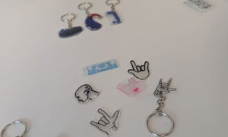 Schlüsselanhänger aus Schrumpffolien