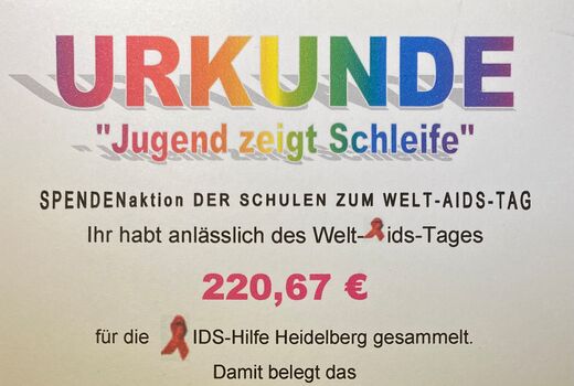 Spendenunrkunde für die Teilnehmer und Teilnehmerinnen