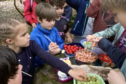 Abendessen im Wald